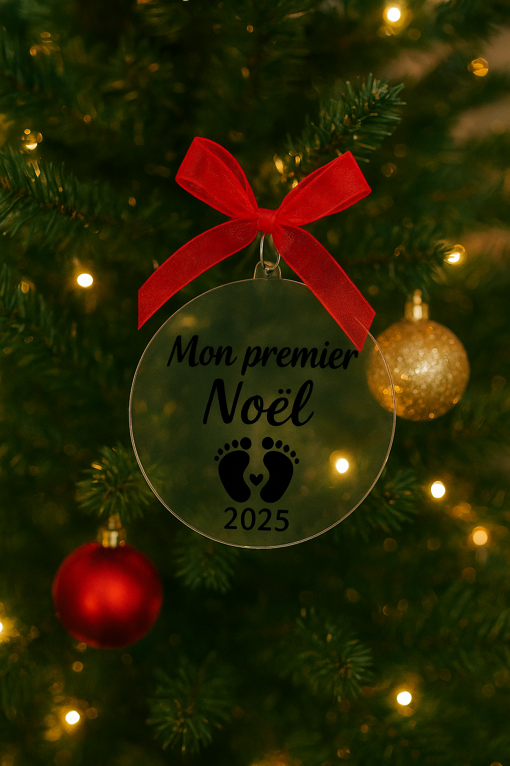 Boule de Noël plate